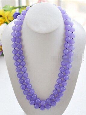 Natural 10mm Lavender 36" Purple Jade SG-0091
